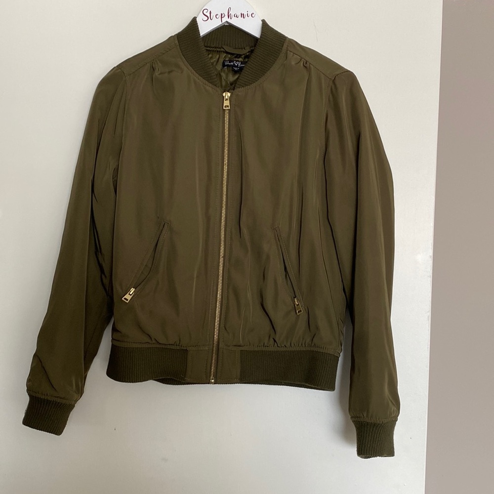 Velvet Heart Olive Green Bomber Jacket. Size S.